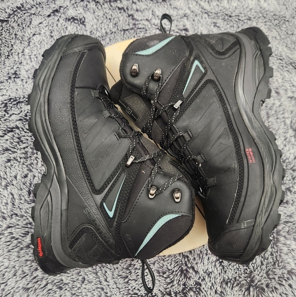 Salomon X Ultra Mid Winter CS WP Boots Women's Size 7.5 Black Waterproof Hiking - Picture 5 of 9